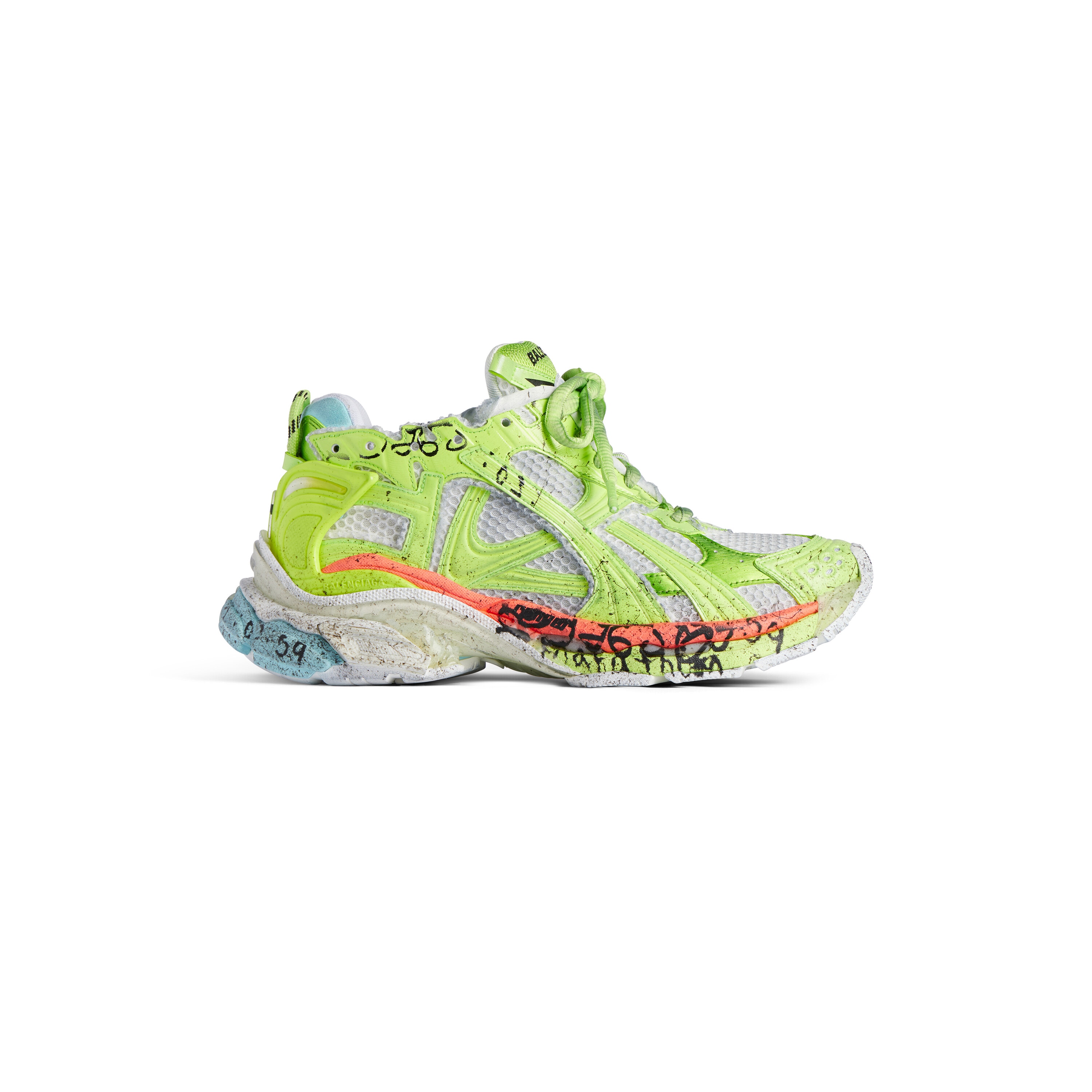 Balenciaga fashion runners lime green