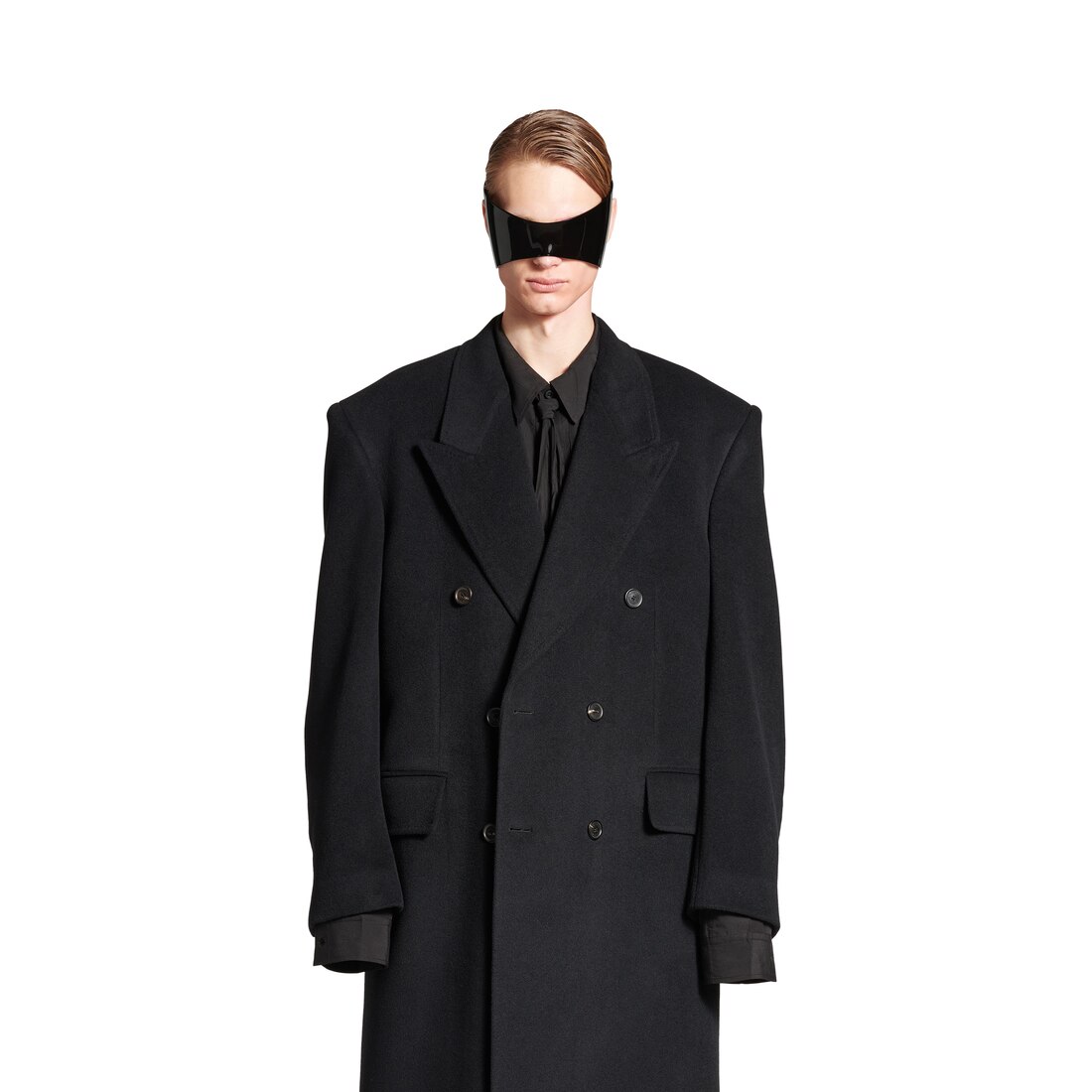 Balenciaga black coat on sale