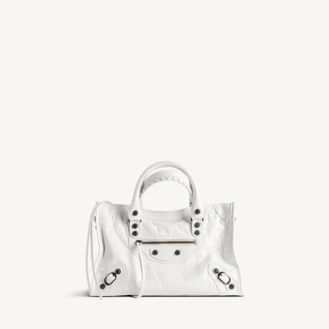 발렌시아가 여성 화이트 레 시티 스몰 백 8114422ABEK9104