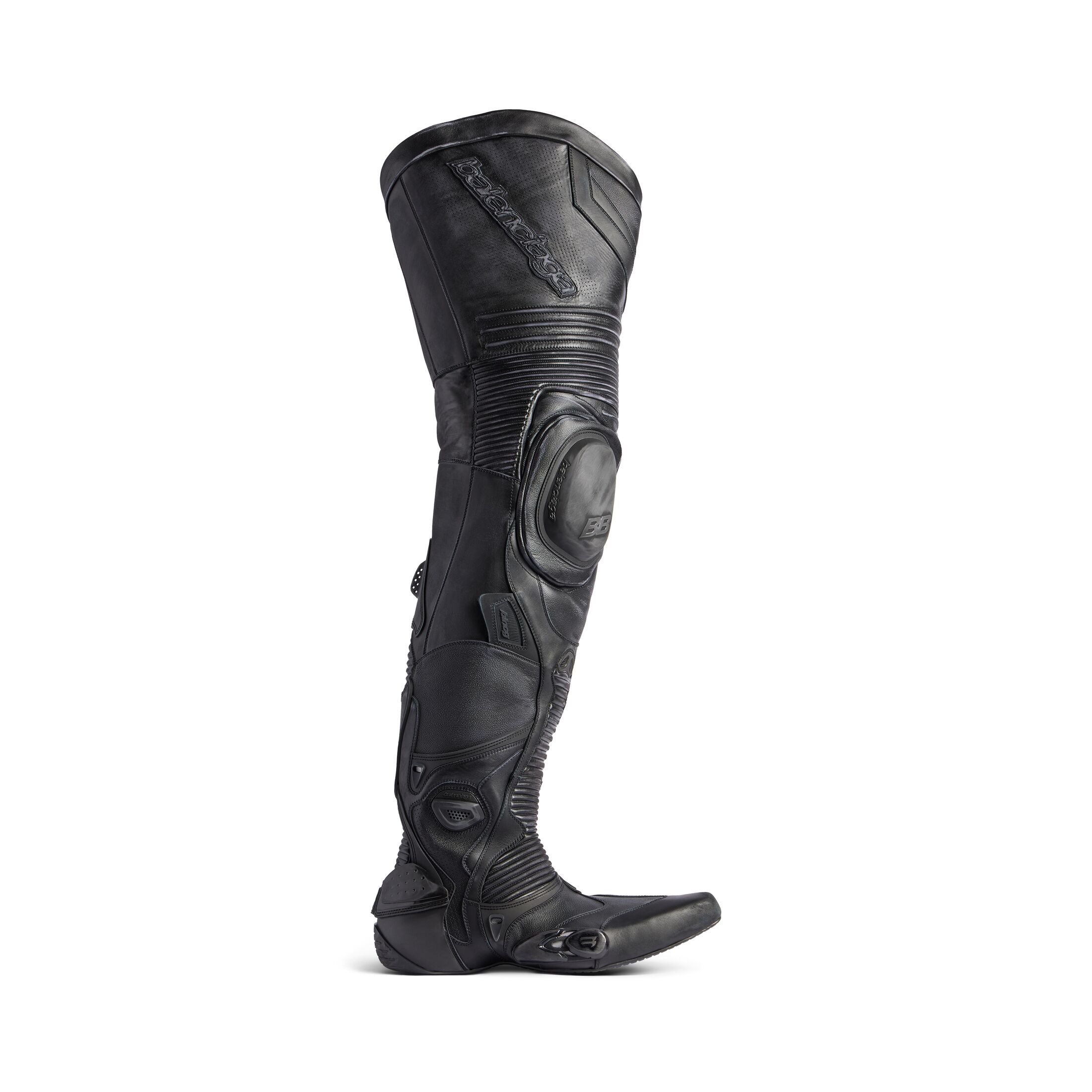 Balenciaga Cuissarde Biker - Noir - Homme - 39 - Cuir De Veau
