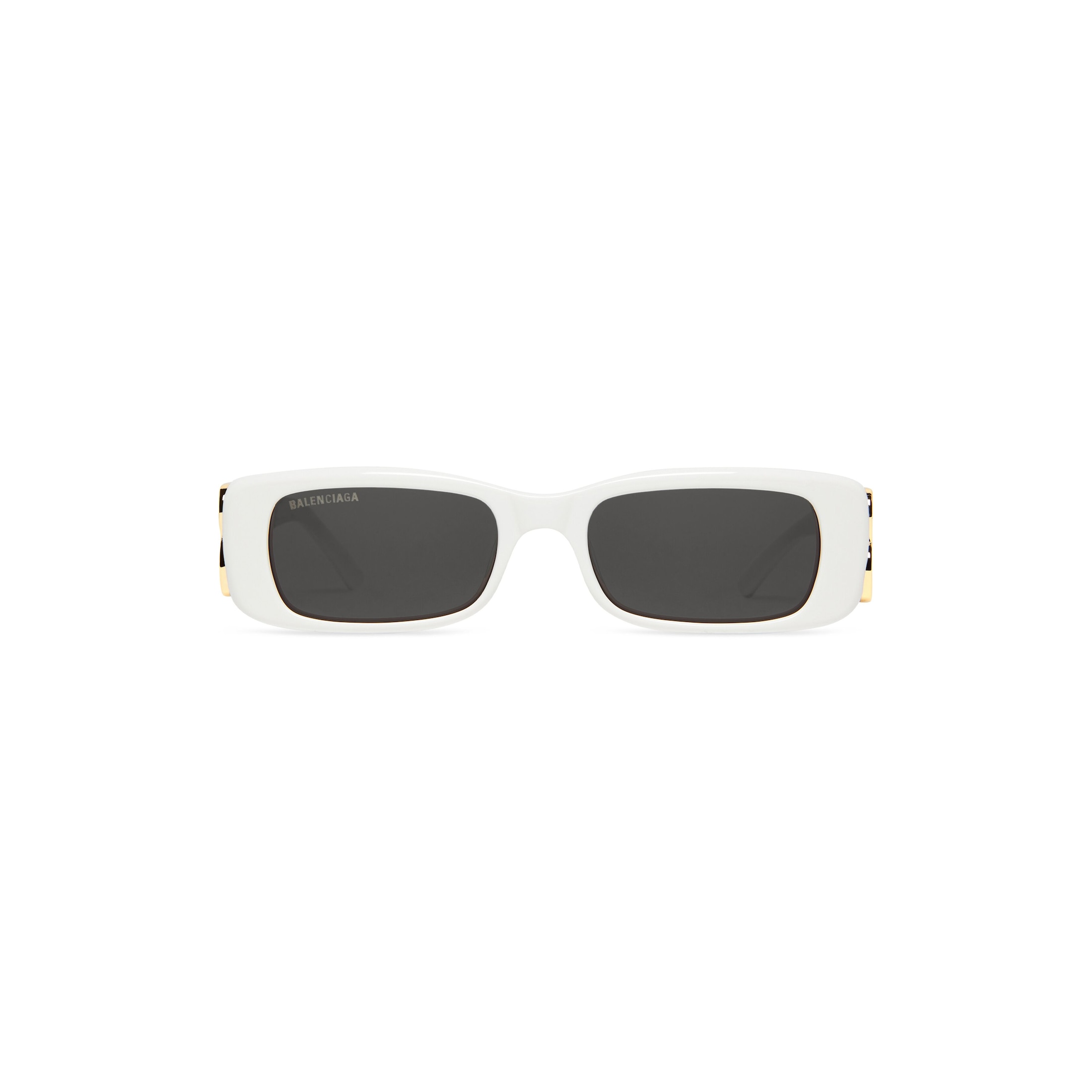 Balenciaga Dynasty Rectangle Sunglasses - White - Woman - Acetate