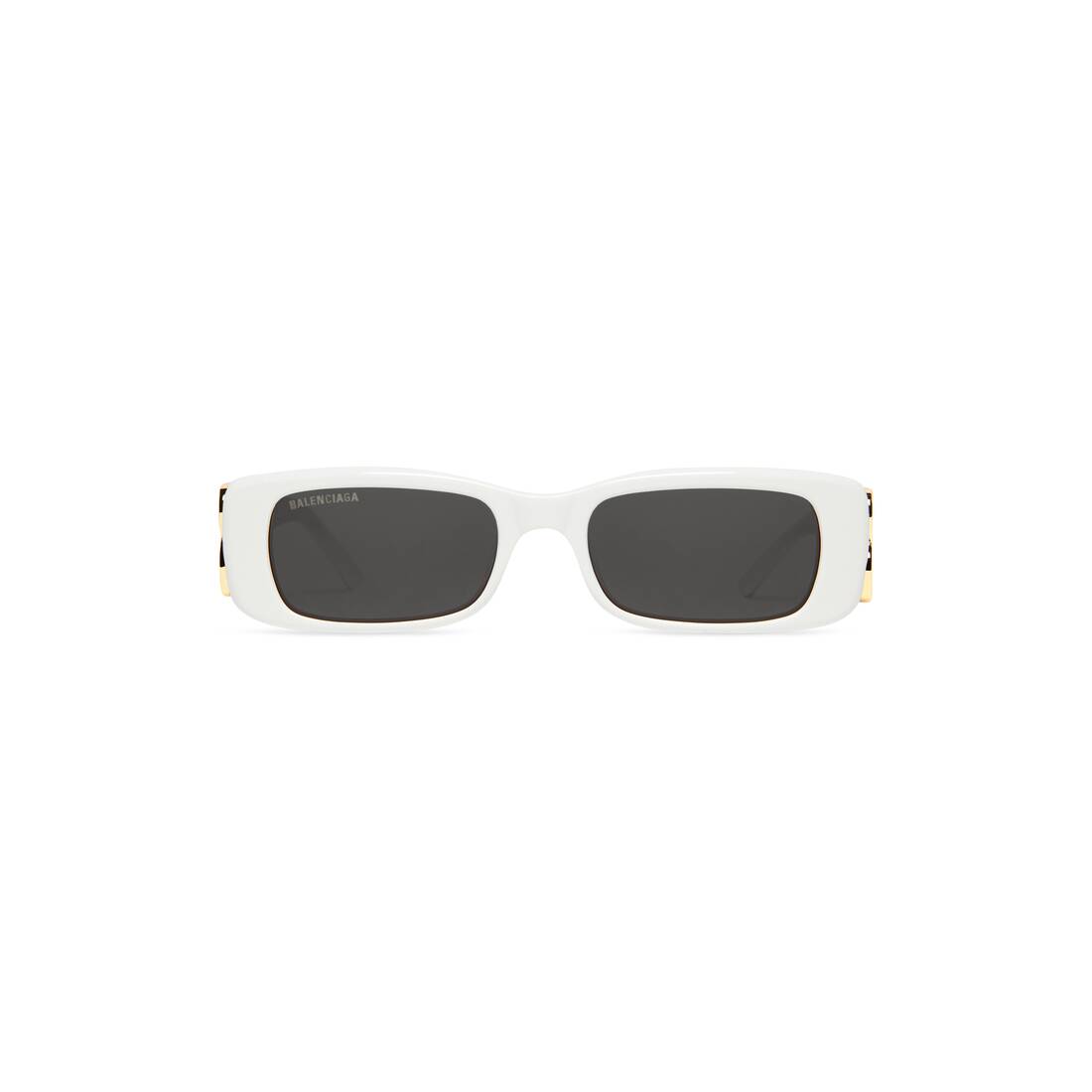 indebære helt bestemt positur Women's Dynasty Rectangle Sunglasses in White | Balenciaga US