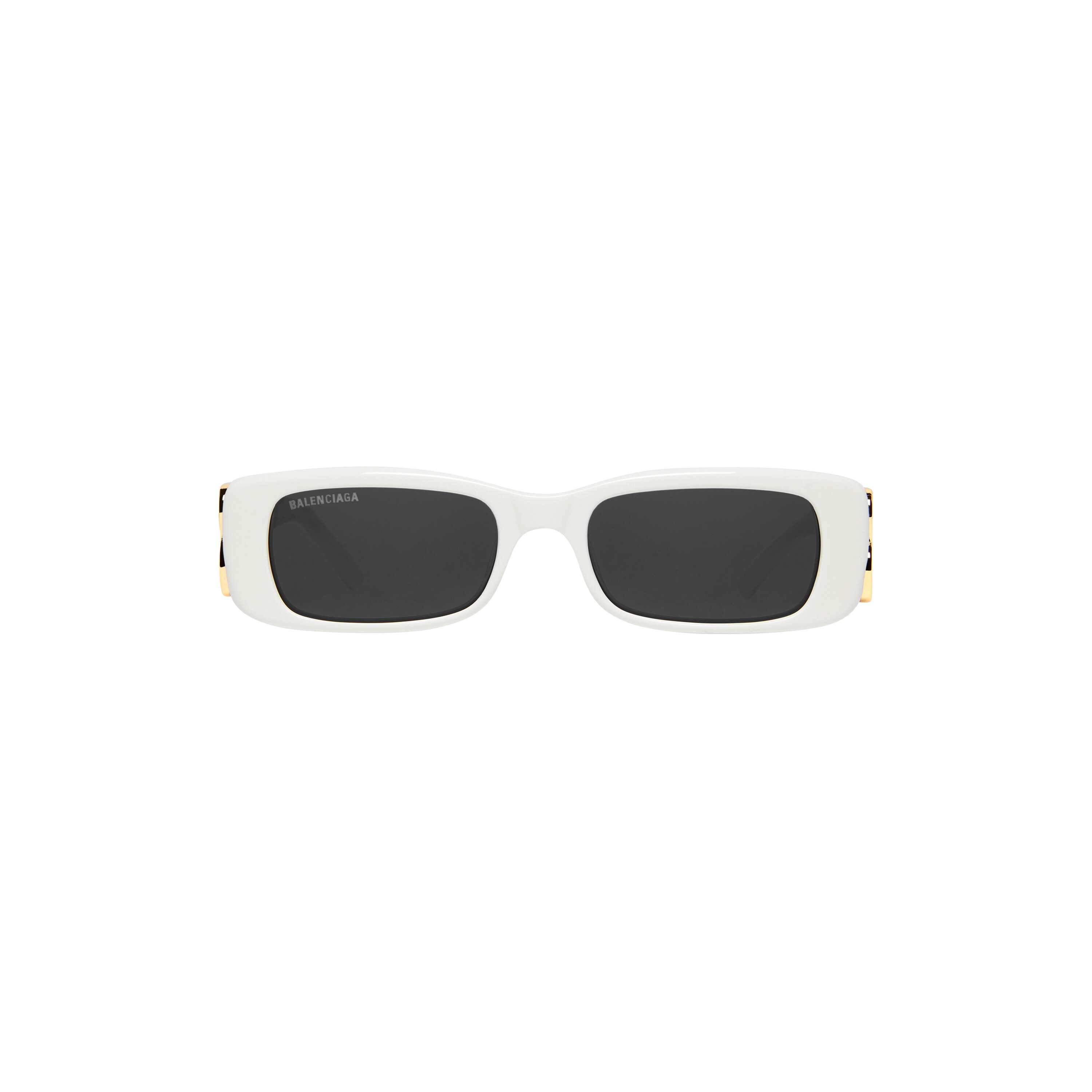 Women's Dynasty Rectangle Sunglasses in White | Balenciaga CA