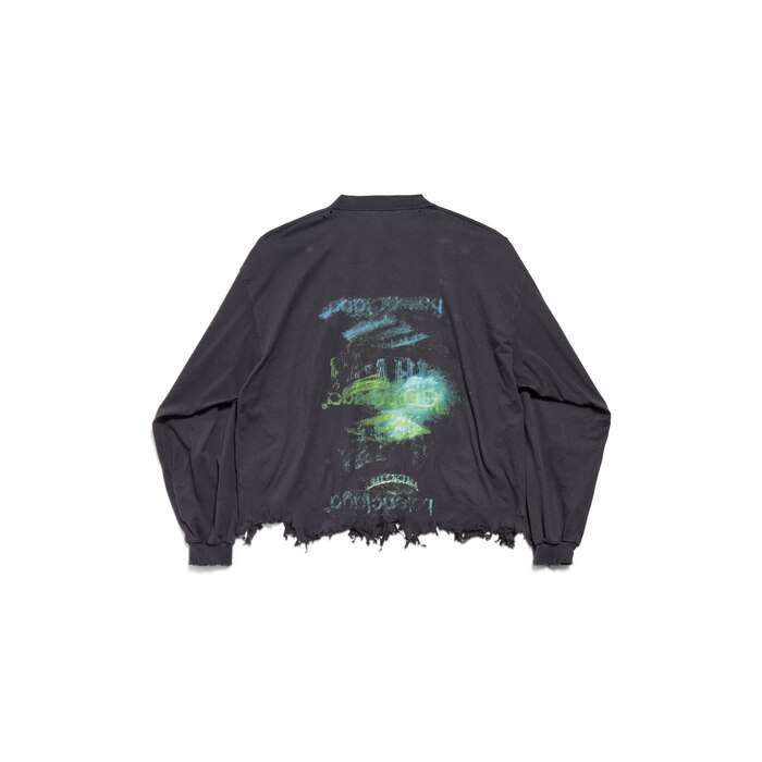 diy imprint cropped long sleeve t-shirt