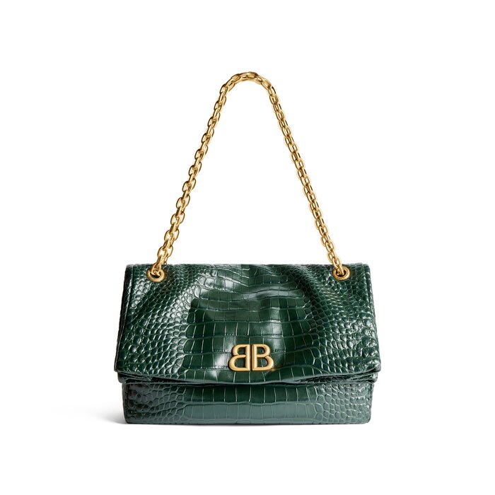 monaco medium chain bag crocodile embossed