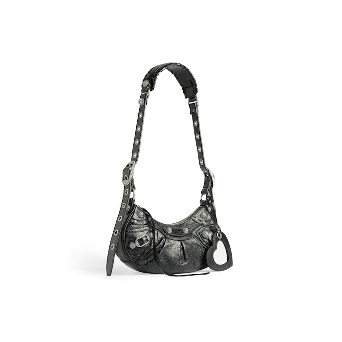 le cagole schultertasche xs mit strasssteinen