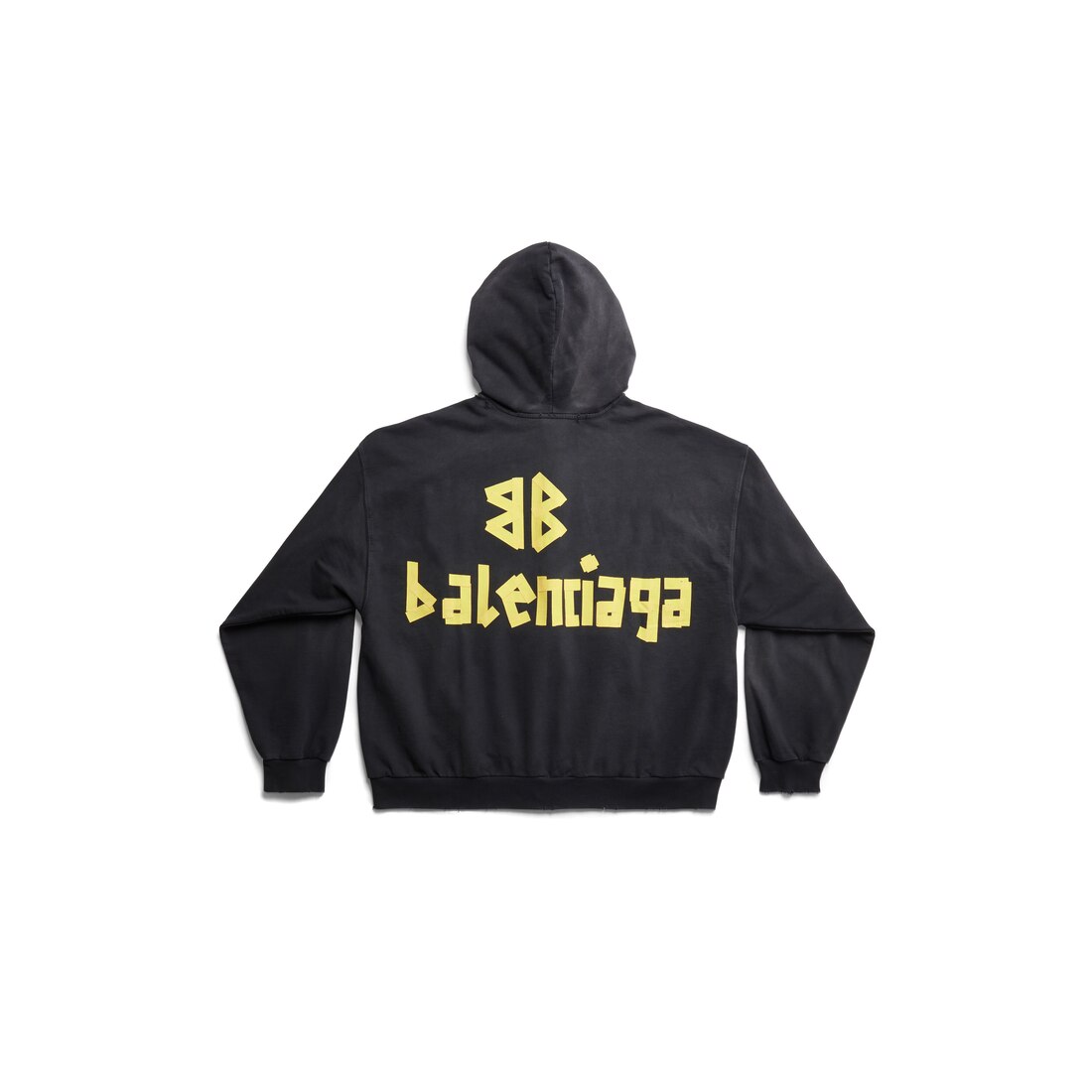 Balenciaga hoodie black and yellow Clearance