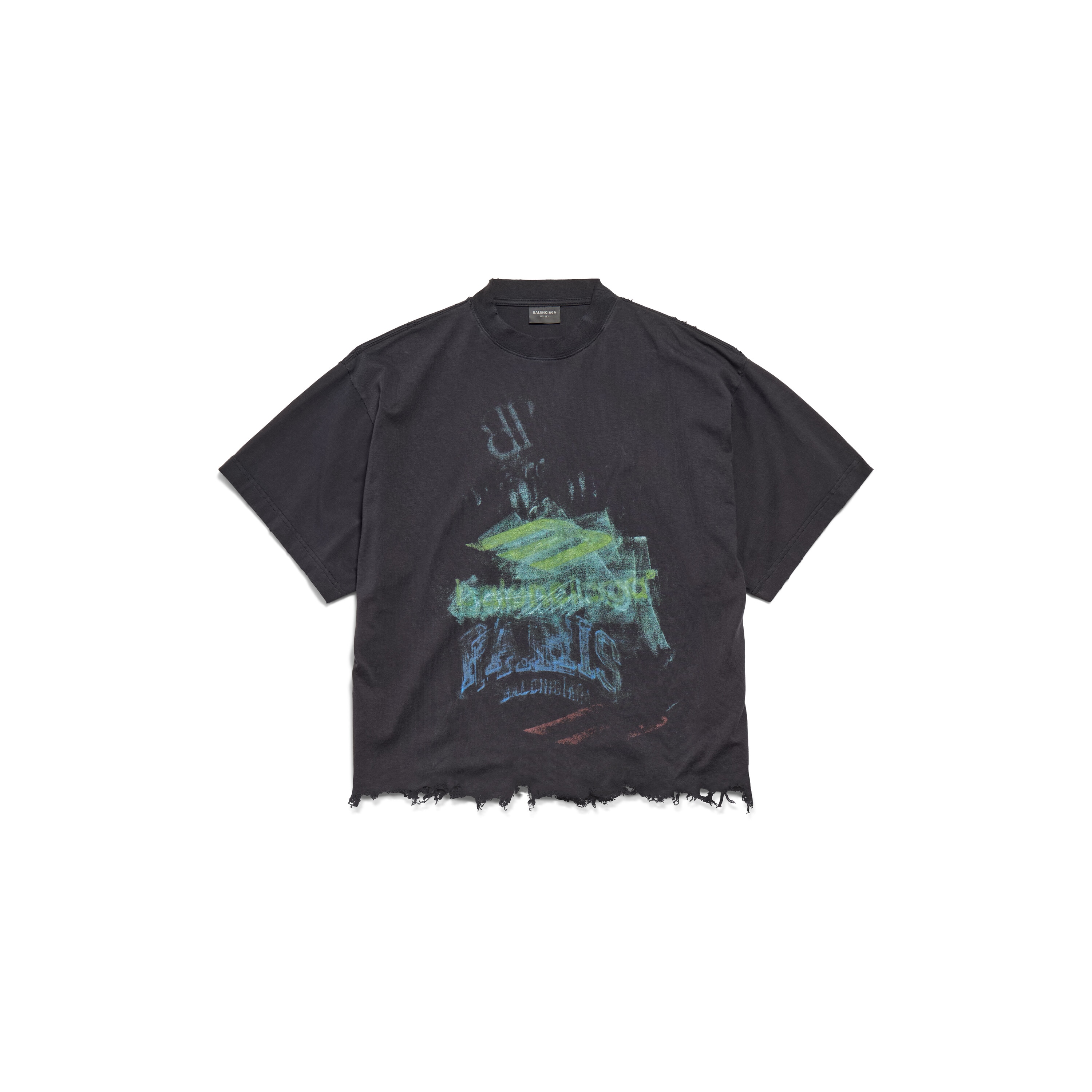 BALENCIAGA｜SHORT-SLEEVED ROUND NECK T-SHIRTS (612965 TL Balenciaga T Shirt Black | Grailed