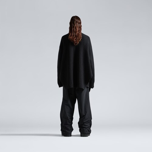 half zip high neck poncho