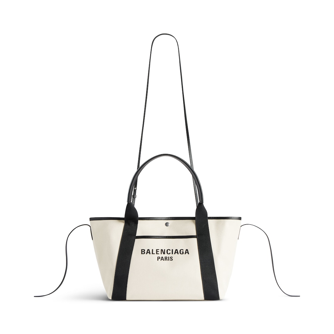 Women s Biarritz Medium Tote Bag in Beige black Balenciaga CA