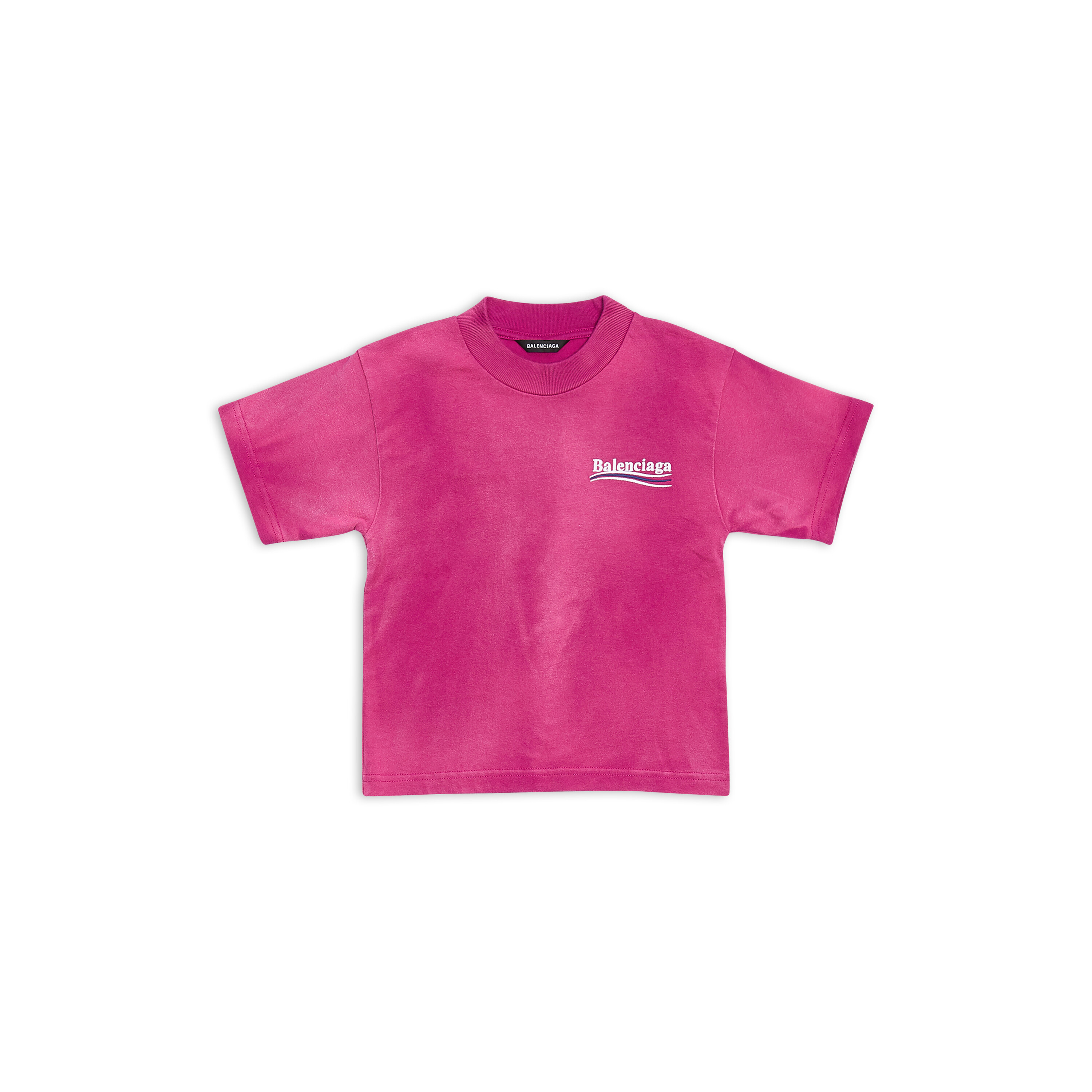 Voeding combinatie Slim Kids - Political Campaign T-shirt in Dark Pink | Balenciaga US