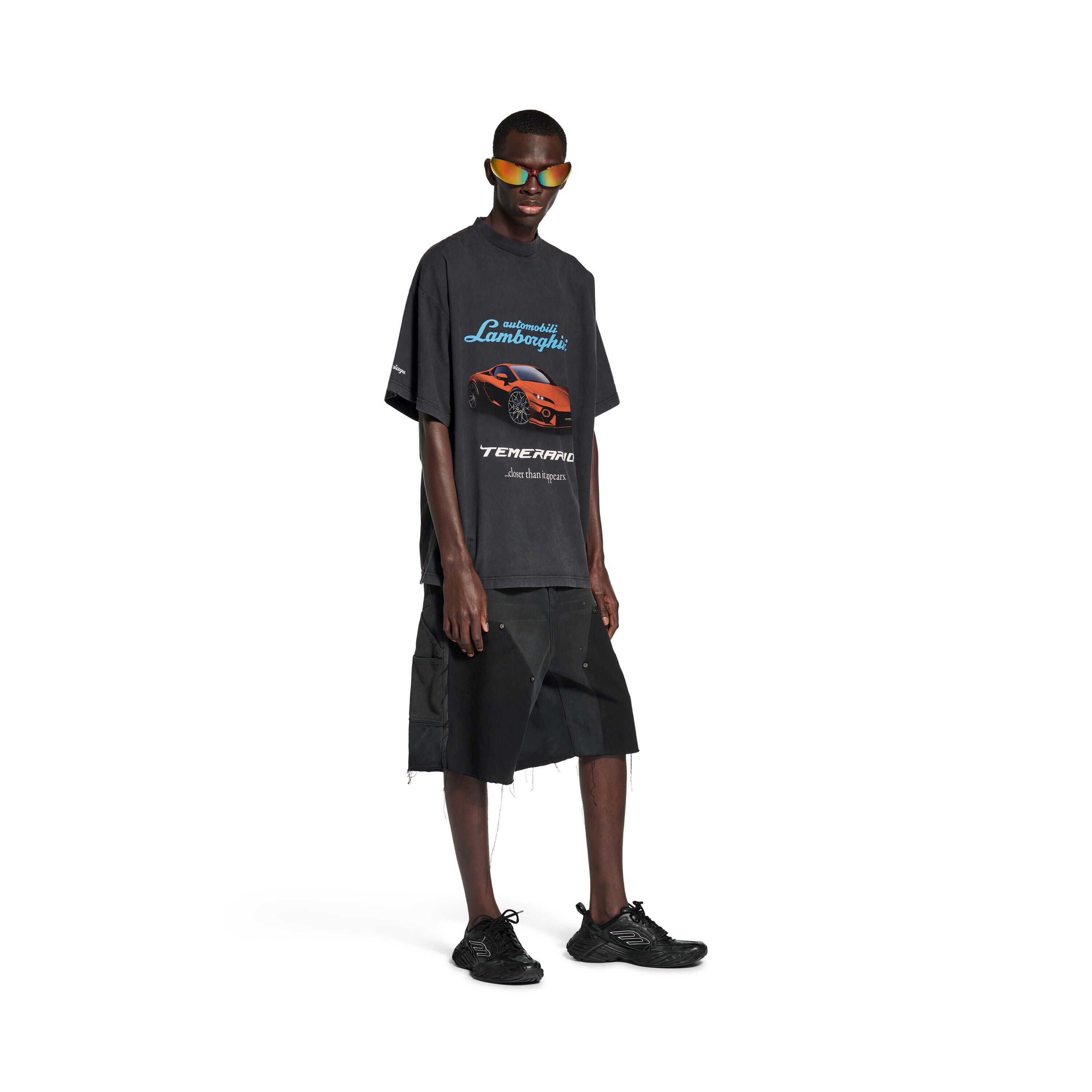 BALENCIAGA x Automobili Lamborghini 国内買付 Soccer Tシャツ BALENCIAGA】Automobili Lamborghini Long Sleeve Tシャツ