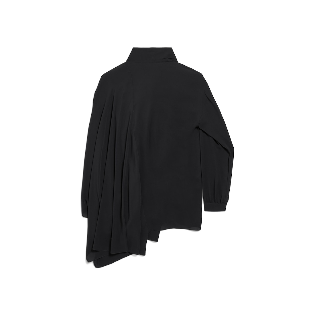 BALENCIAGA Short-Sleeve Scarf Blouse 34 #PGJI7O | eBay