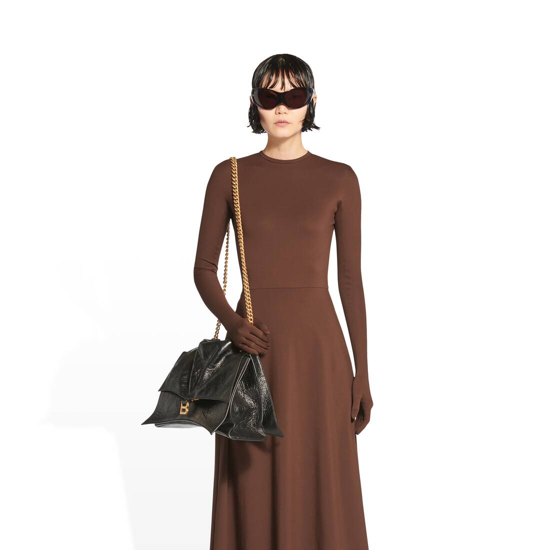 Womens Le Cagole Xs Shoulder Bag With Rhinestones in Black  Balenciaga US