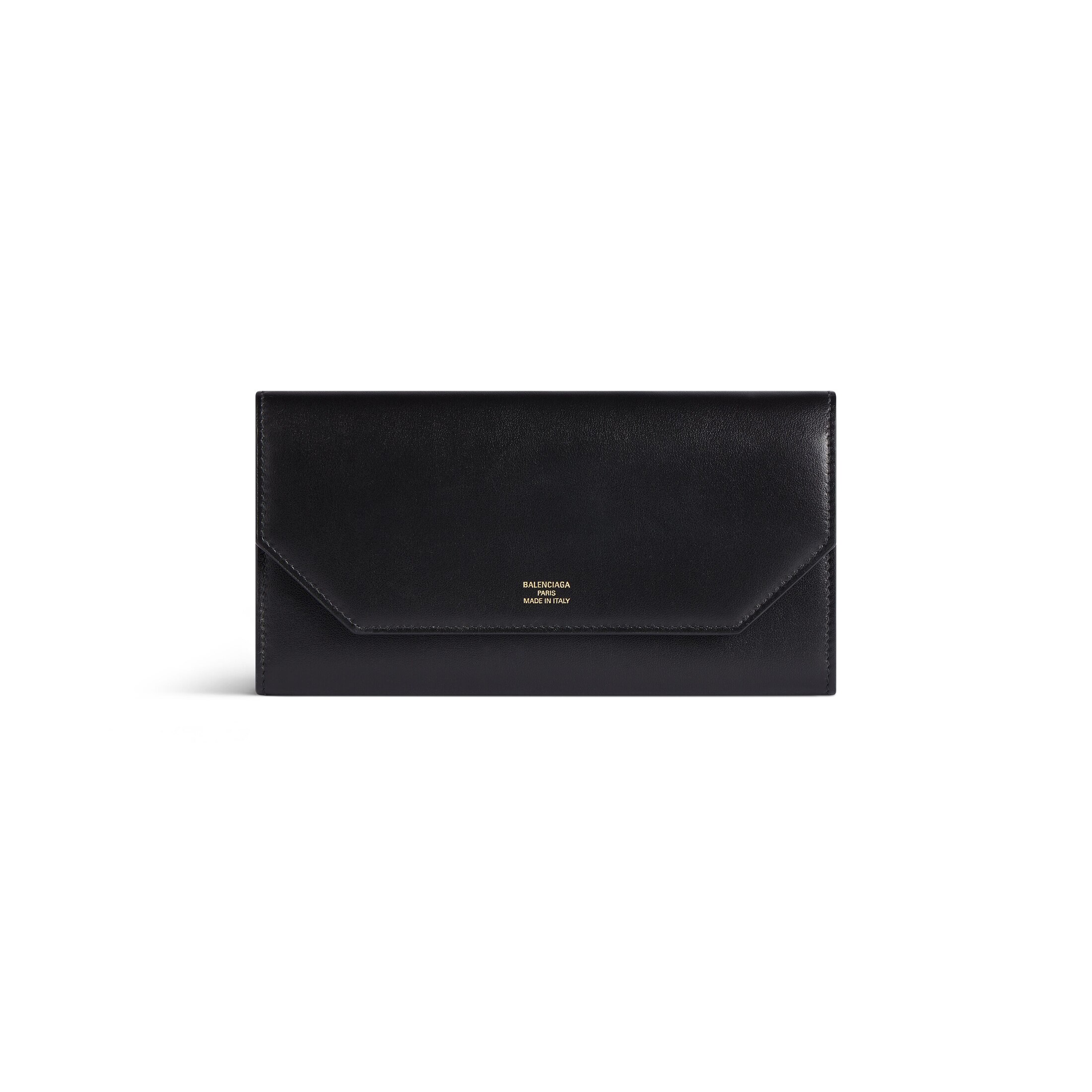 Balenciaga Envelope Long Wallet With Card Holder - Black - Woman - Calfskin