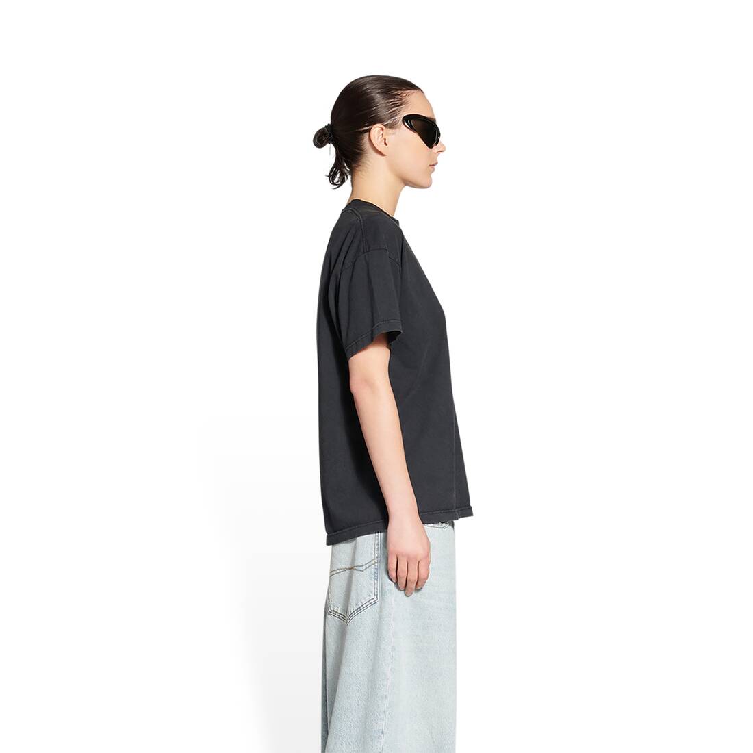 Women's Bb Paris Icon T-shirt Medium Fit in Black | Balenciaga US