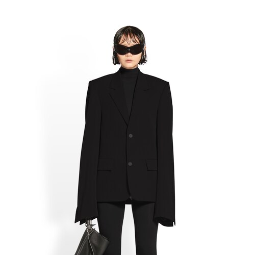 Women's Fitted Jacket in Black | Balenciaga US