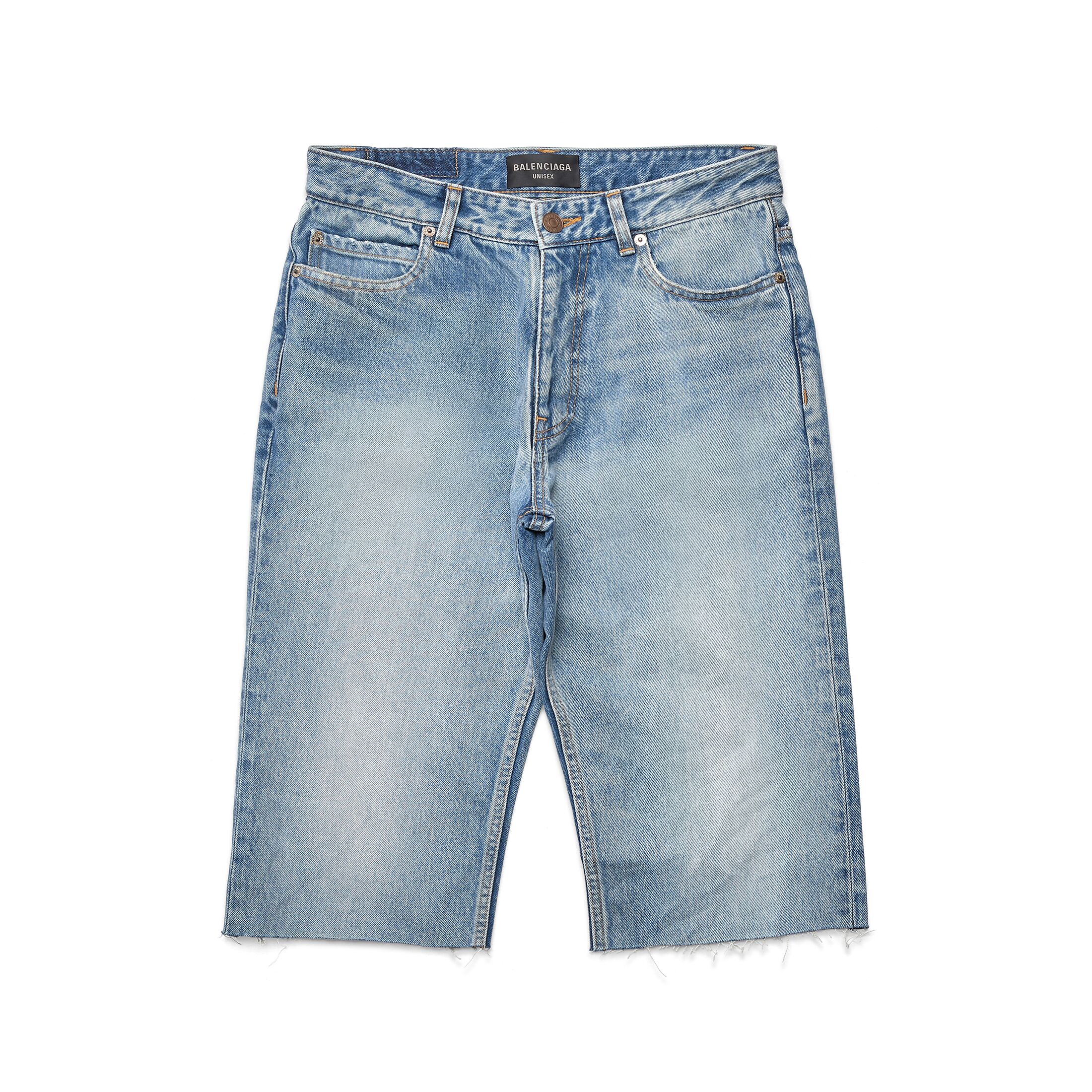 Balenciaga Short Slim - Bleu - Homme - S - Coton