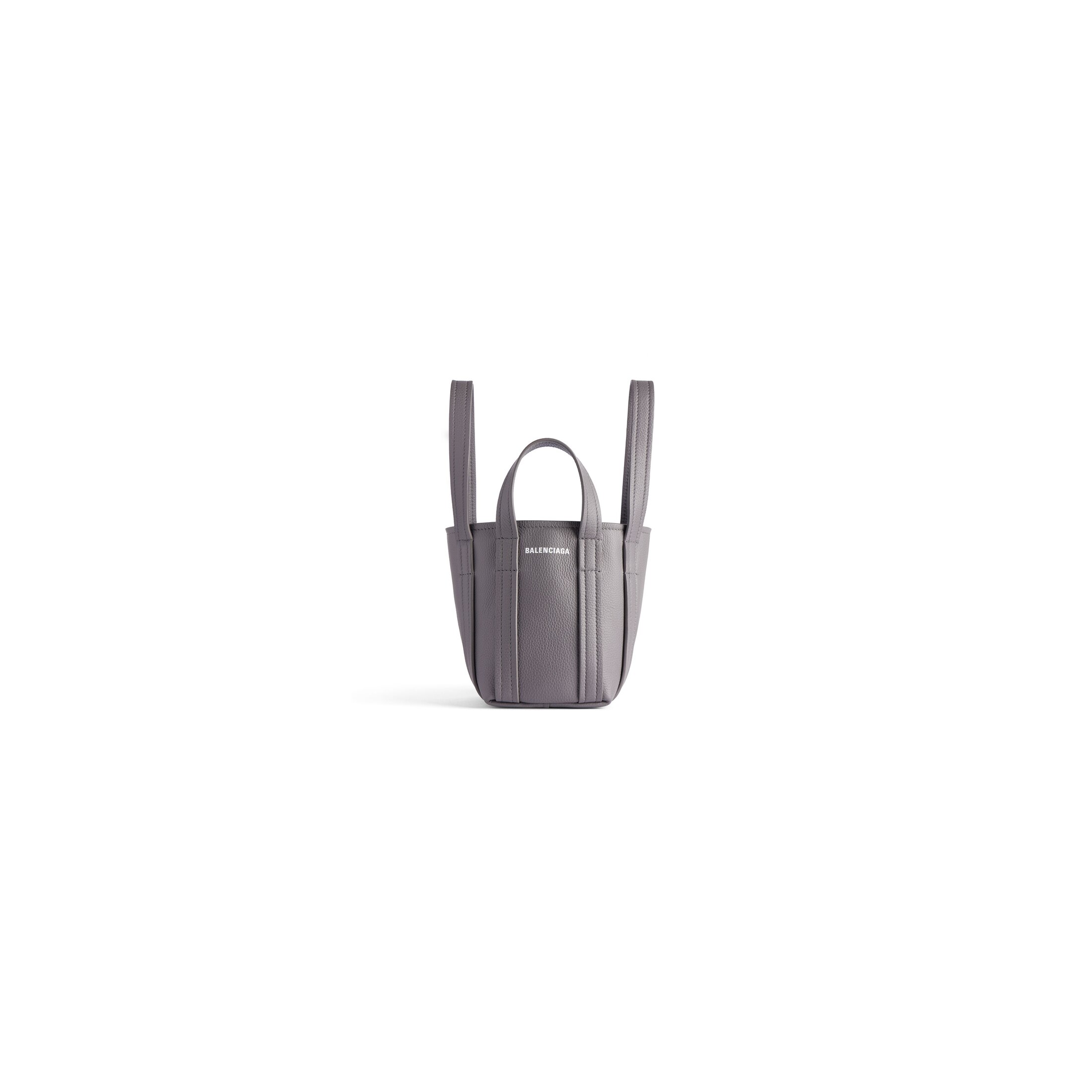 Balenciaga Sac Cabas Porté Épaule Everyday 2.0 Mini Modèle - Gris Et Argent - Femme - Cuir De Veau