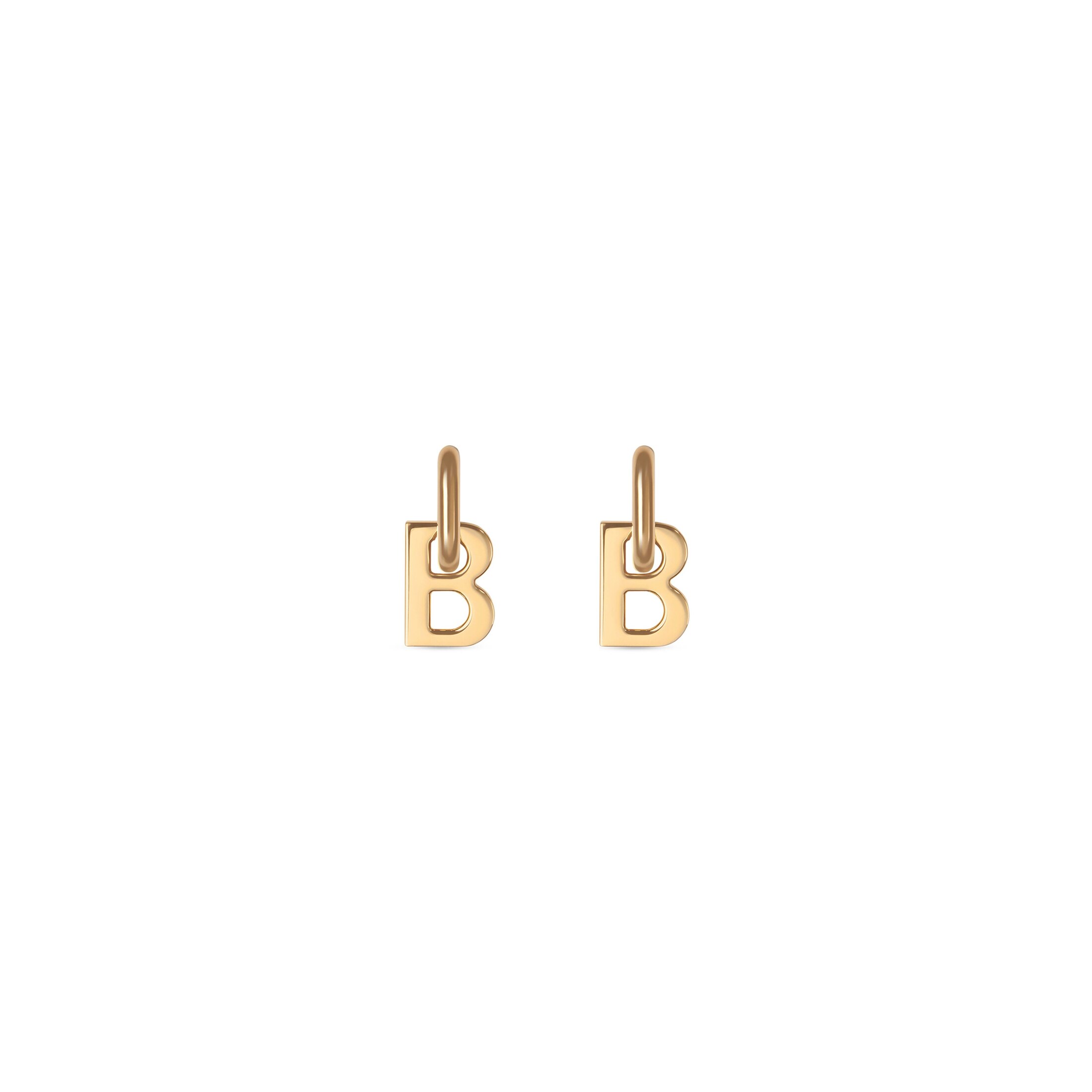 Balenciaga B Chain XS Earrings - Gold - Woman - Brass