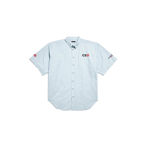 ceo uniform logo short sleeve oversized shirt