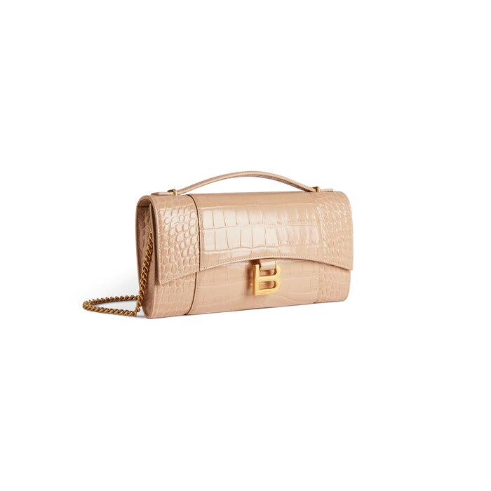 hourglass pochette with chain