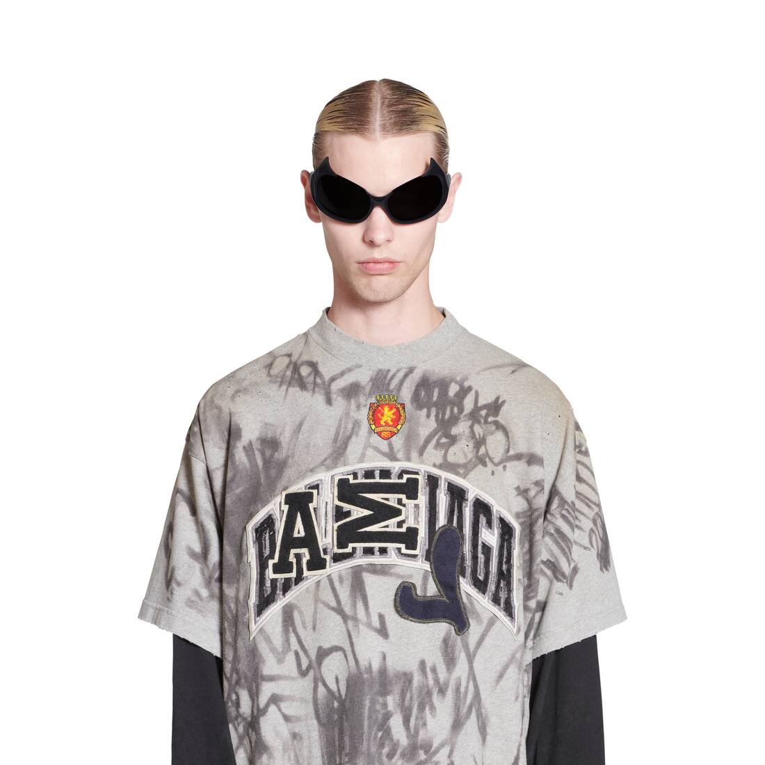 Balenciaga Skater T-Shirt Oversized - Black - Unisex - 2 - Cotton