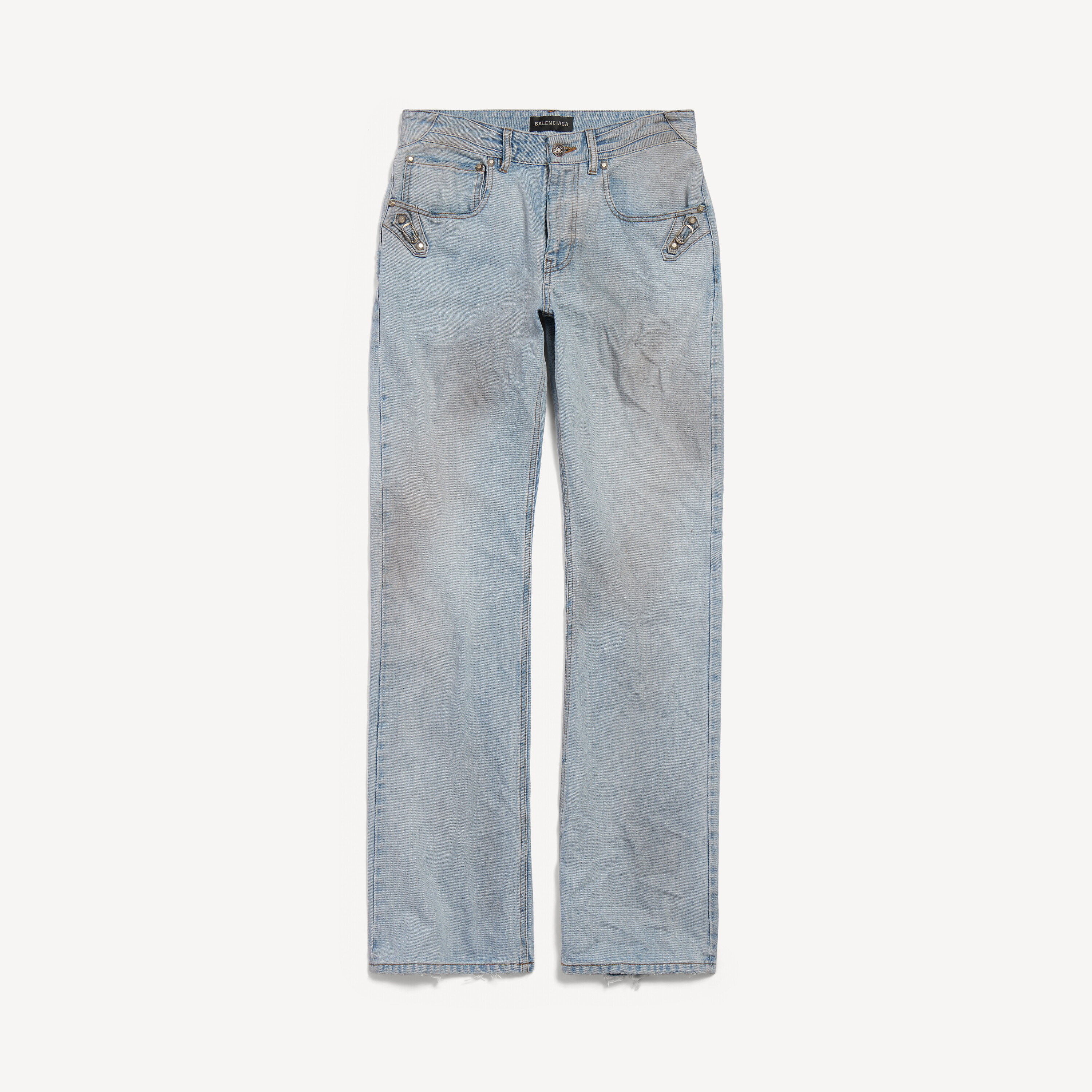 Women's City Straight Pants in Light Blue | Balenciaga US