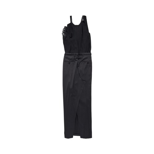 patched slip dress