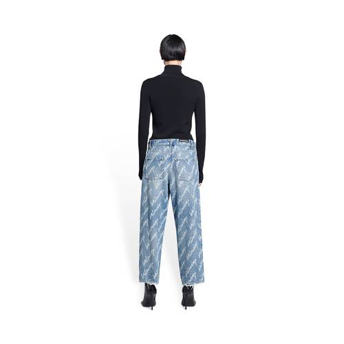 allover logo cropped pants