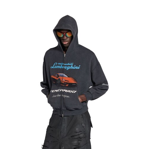 balenciaga i automobili lamborghini zip-up hoodie small fit