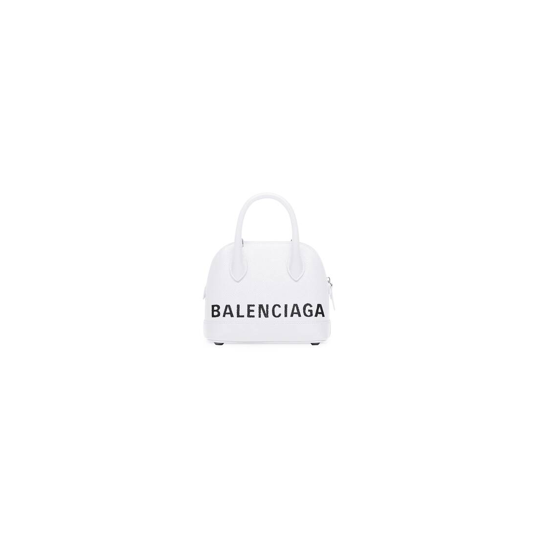 Balenciaga Ville Top Handle XXS Black/White in Calfskin Leather
