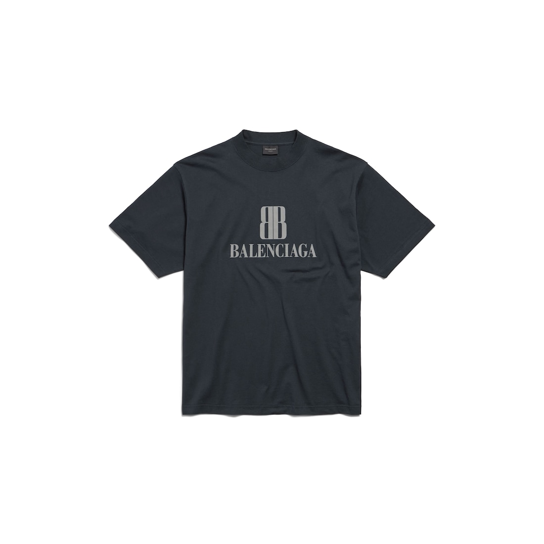 Men's Nano Bb T-shirt Medium Fit in Black Faded | Balenciaga US