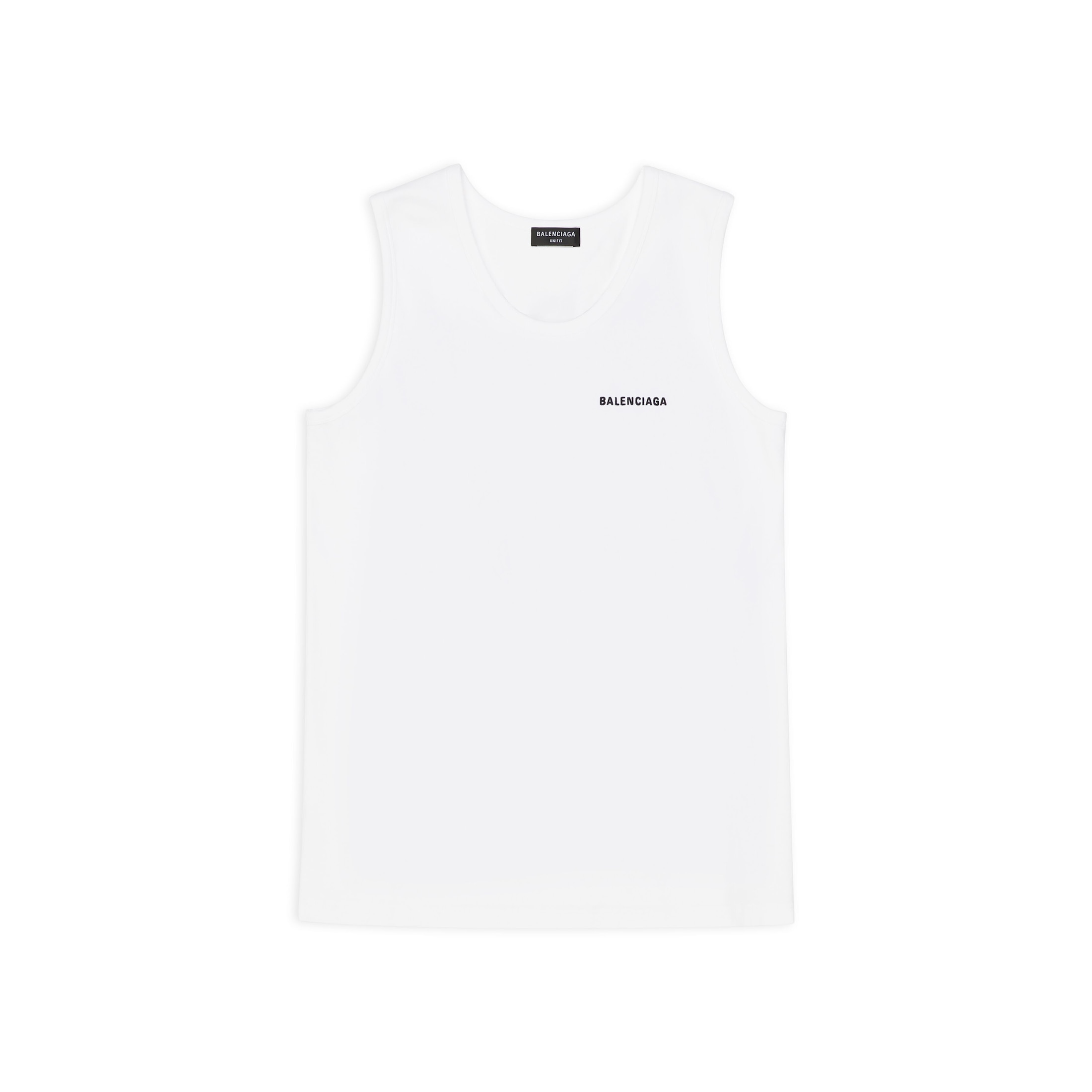 Balenciaga Loose Tank Top - White - Woman - M - Cotton & Elastane