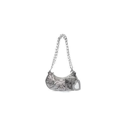 le cagole xs shoulder bag with chain metallized