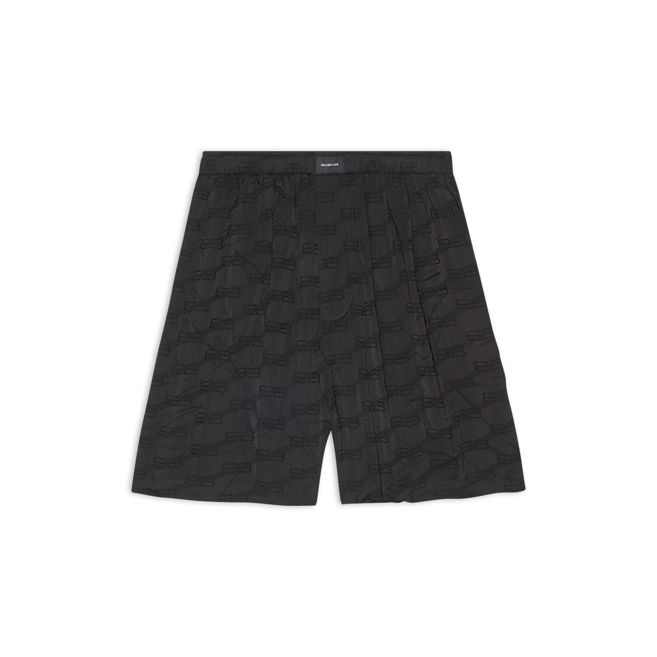 Balenciaga BB Monogram Pyjama Shorts - Black - Man - 54 - Viscose