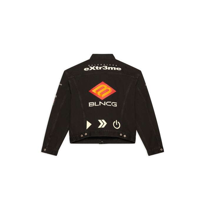 Gamer Denim Jacket in Black | Balenciaga US