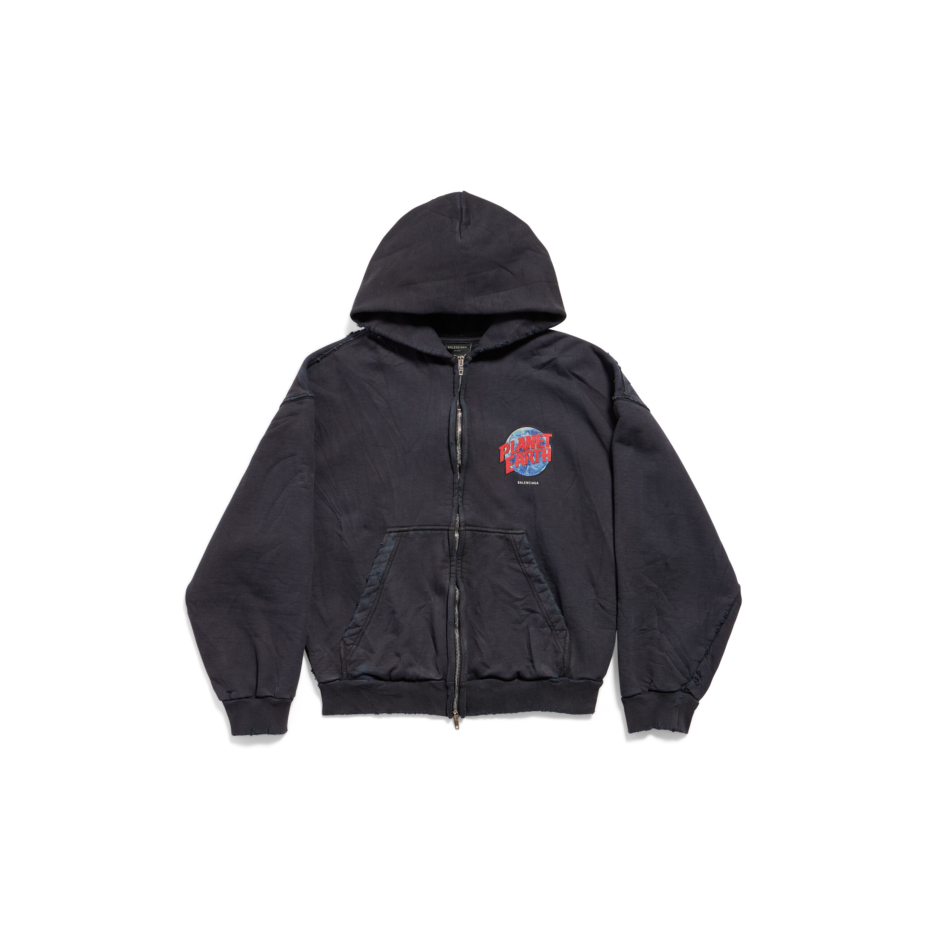 planet earth zip up hoodie regular fit