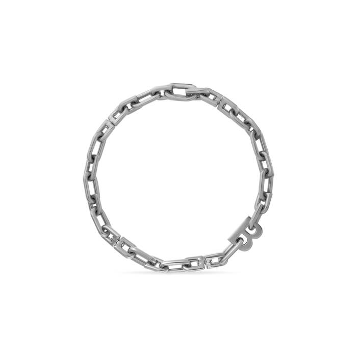 Silver Brass bracelet with logo Balenciaga - GenesinlifeShops Italy