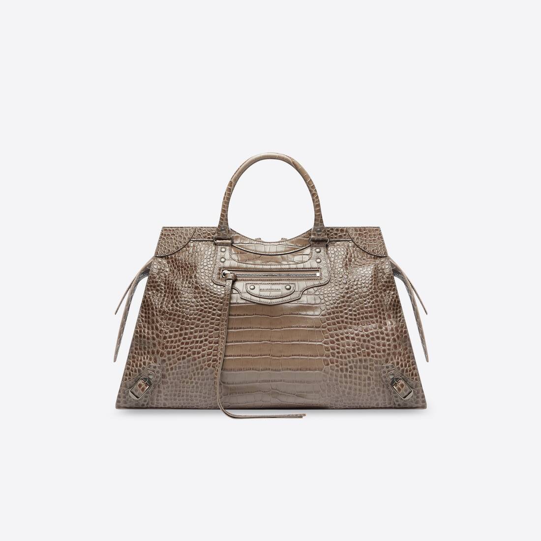 neo classic large handbag crocodile embossed