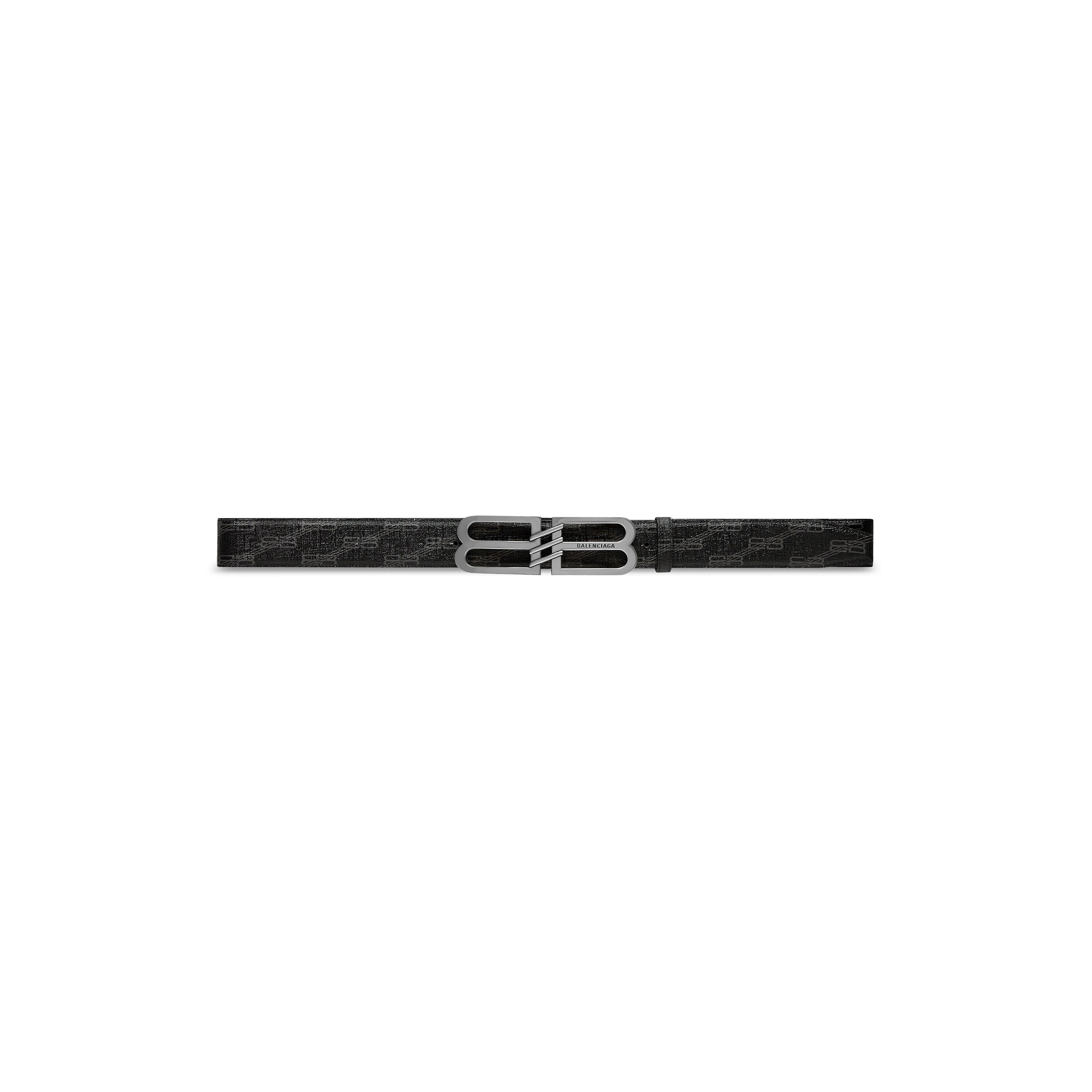 BALENCIAGA ブラックベルト 80 ゴールドバックル Balenciaga Black and Gold BB Buckle Belt Balenciaga