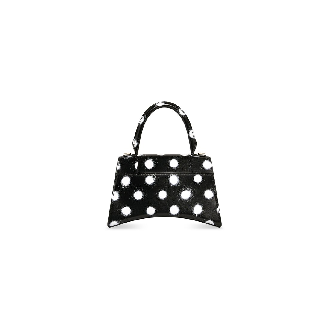 black and white polka dot handbolsa