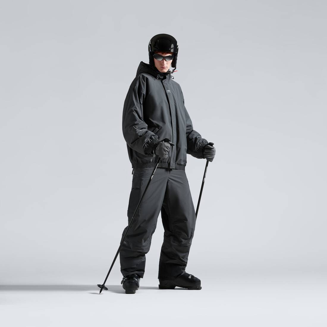 Men's Skiwear - 3b Sports Icon Ski Parka in Dark Grey | Balenciaga US
