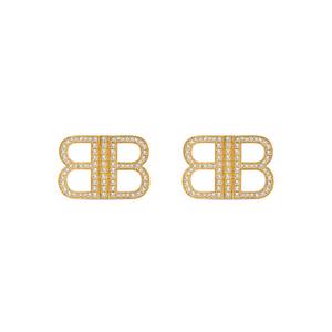 Women's Bb 2.0 Earrings in Gold | Balenciaga US