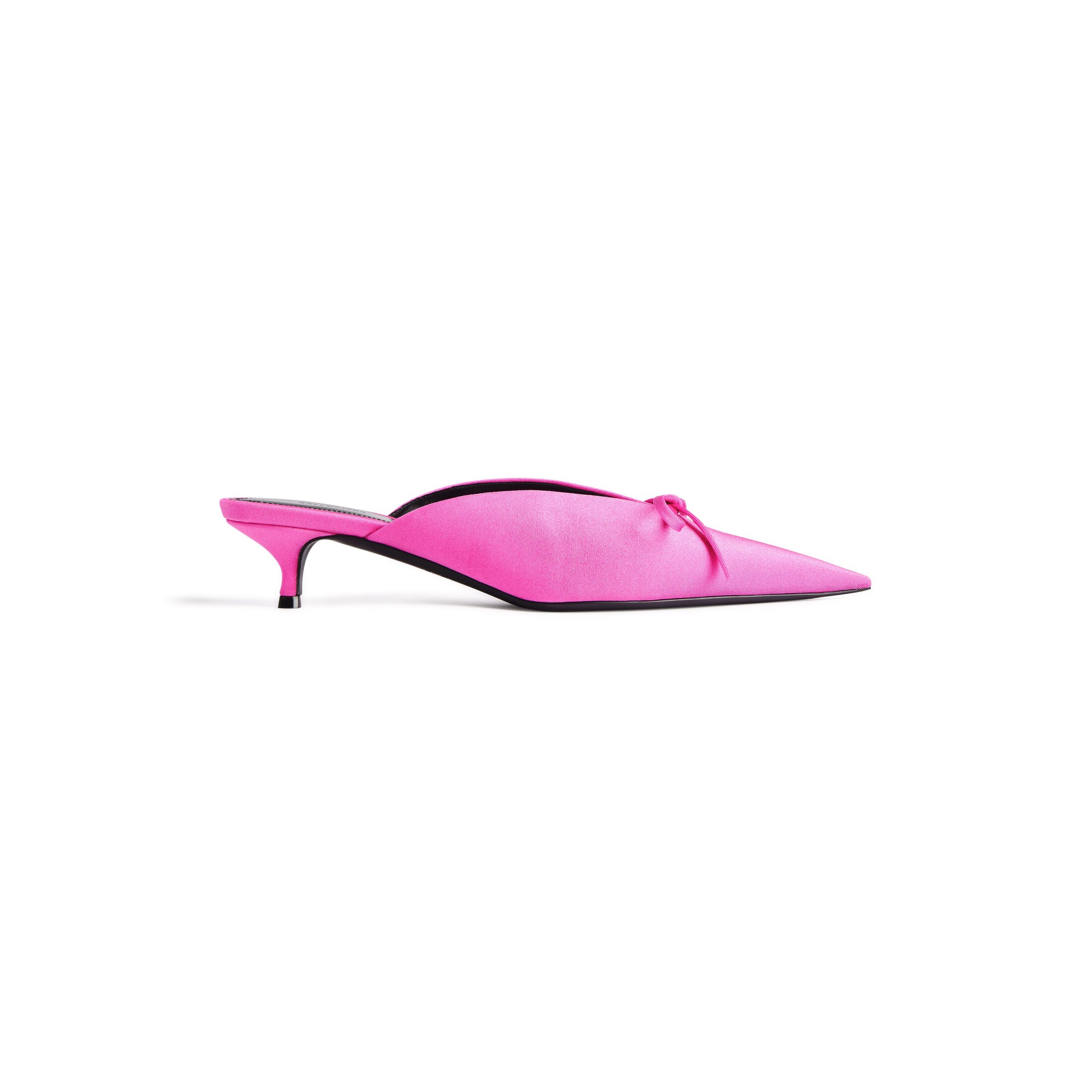 Balenciaga Knife Bow 40mm Mule - Pink - Woman - 36 - Polyamide, Elastane