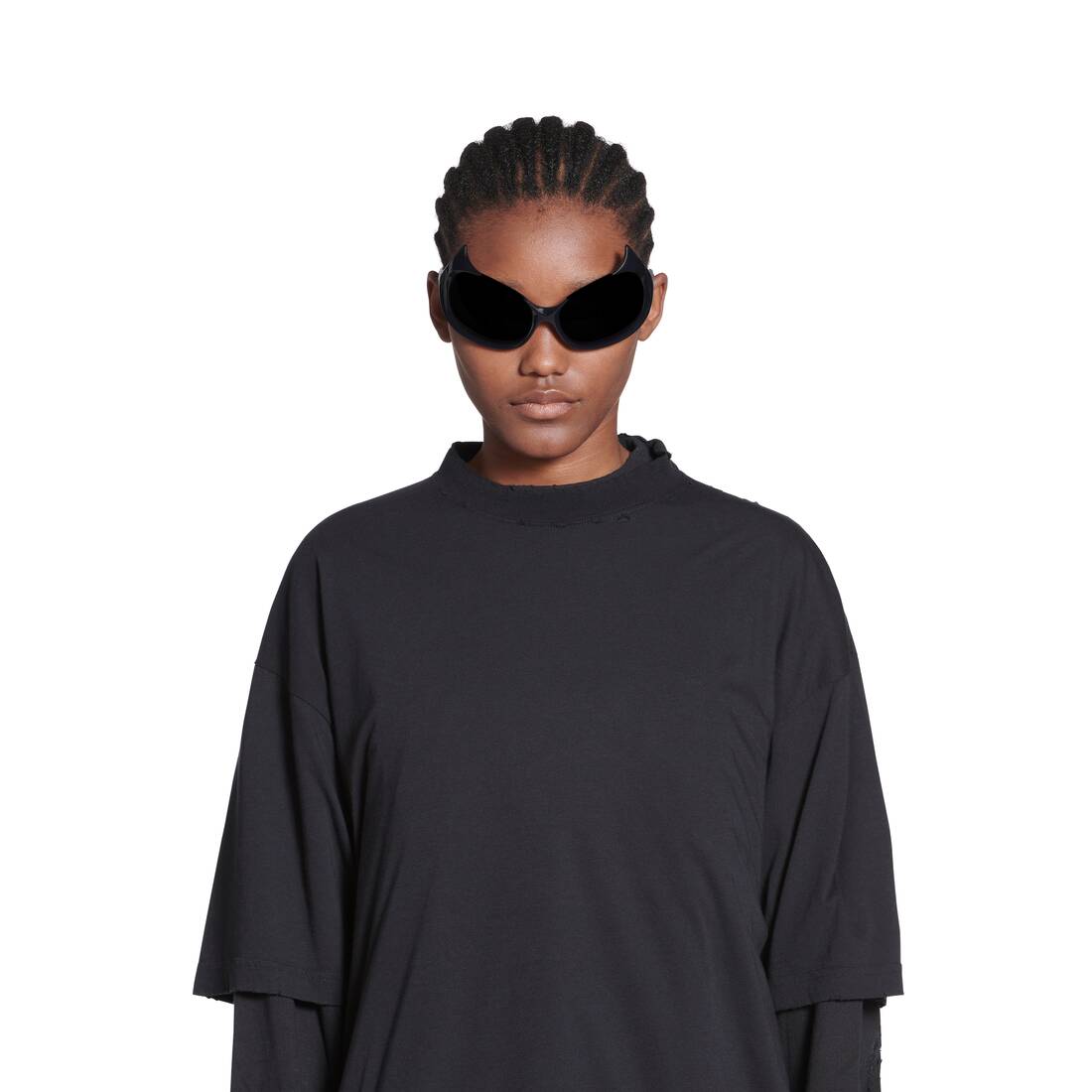 Balenciaga T シャツ ミディアムフィット で 杢ブラック