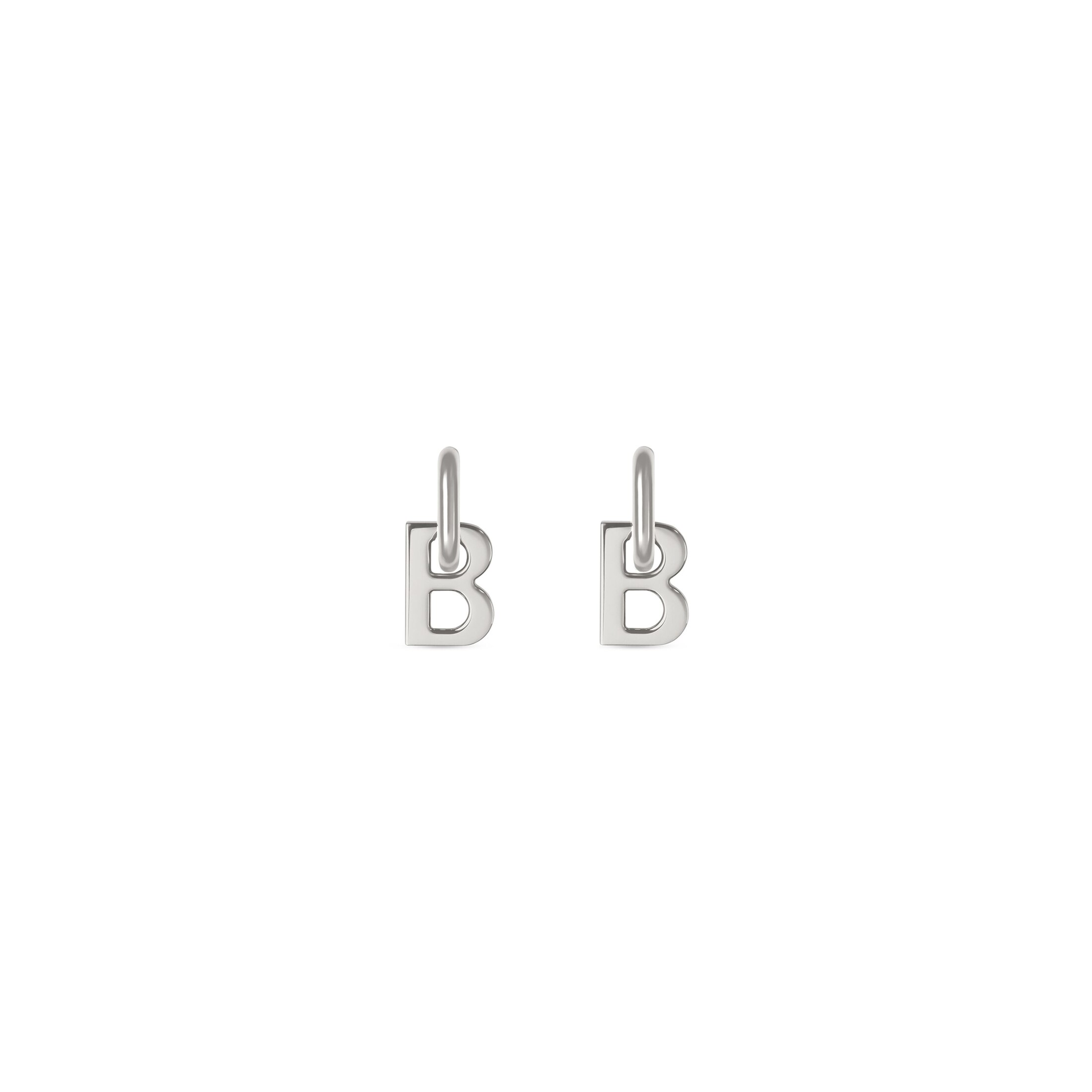 Balenciaga B Chain XS Earrings - Silver - Man - Brass