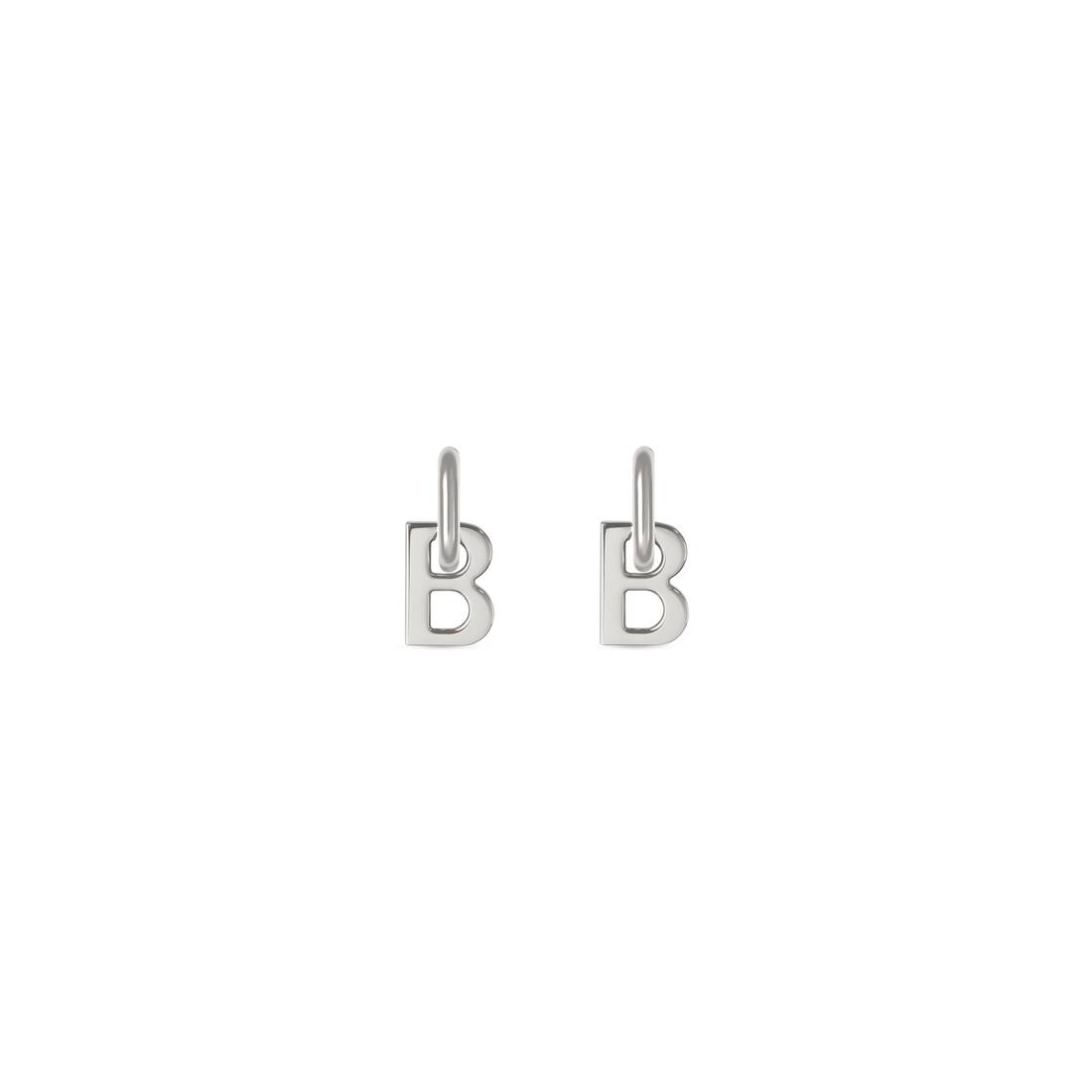 B Chain Xs Earrings in Silver | Balenciaga US