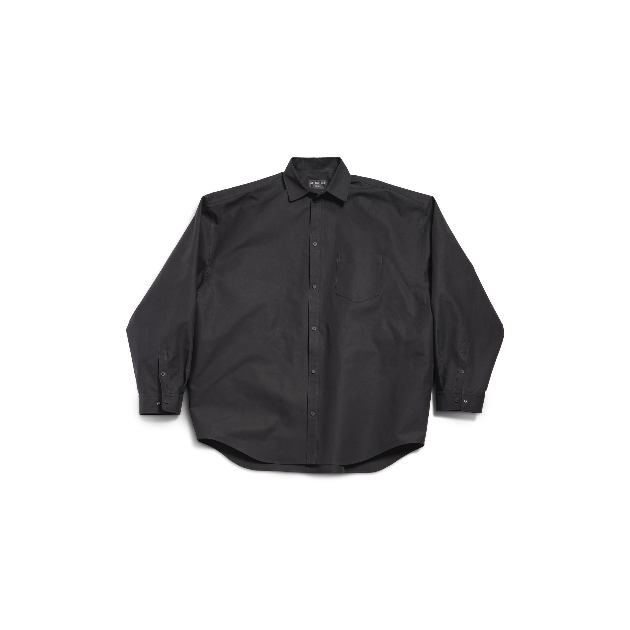 Balenciaga Camicia Outerwear Large Fit - Nero - Unisex - XXS - Cotone