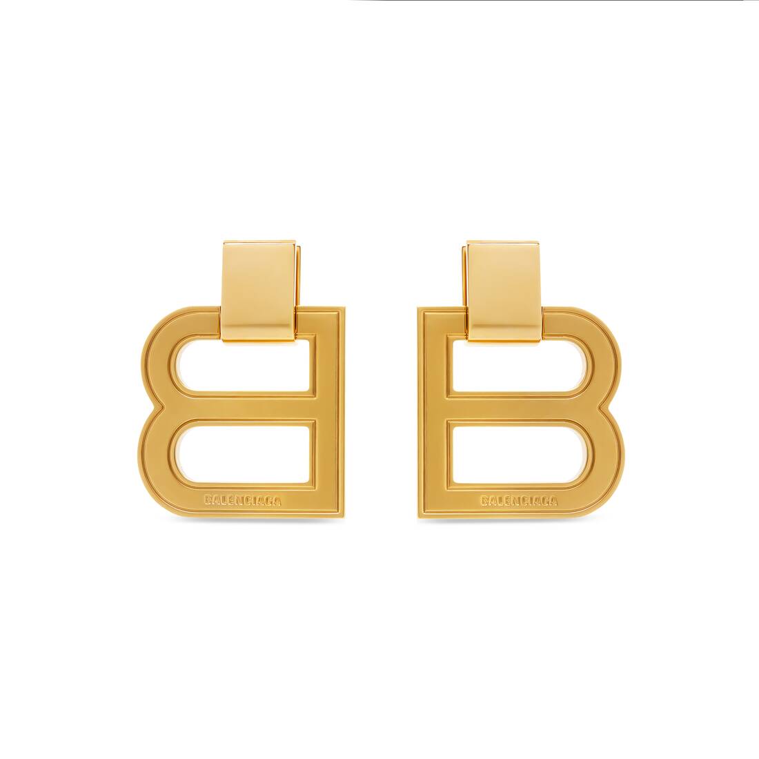 Balenciaga Bb 20 Xs Stud Earrings  Yellow Gold  Editorialist